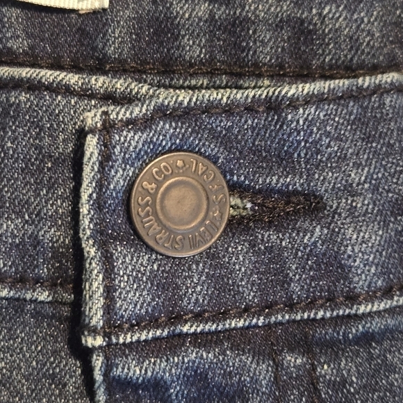 LEVI'S 511 Slim Fit Dark Wash Denim Jeans Size 12 26x26 Black Details - Picture 6 of 13